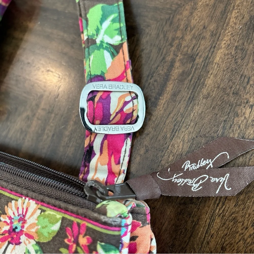 Vera Bradley Pink and Green Botanical Crossbody